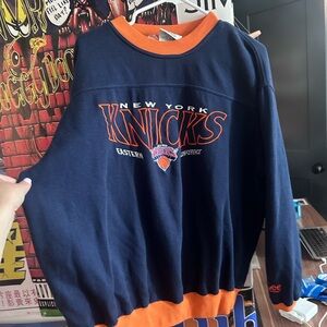 New York Knicks Navy and Orange Sweater